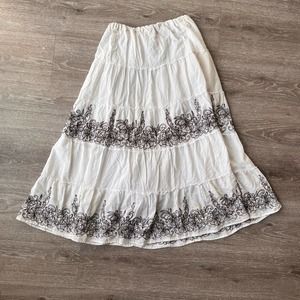 Vintage White Maxi Skirt